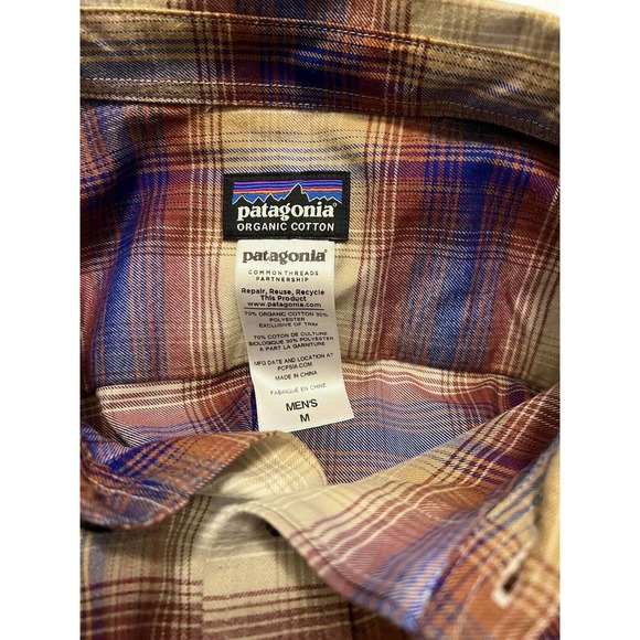 COPY - Patagonia Men Shirt Size Medium Button Down Long Sleeve Organic Cotton P… - Picture 3 of 3